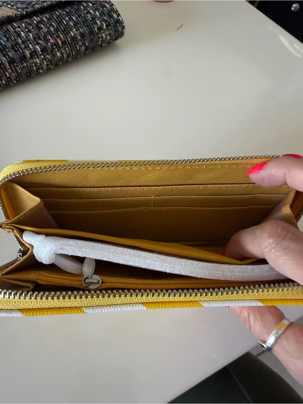 yellow wallet
